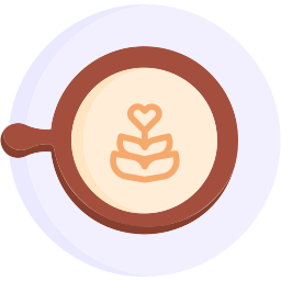 koffie met melk icoon