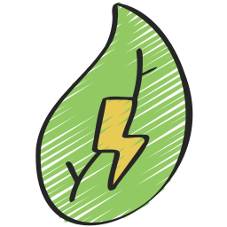 Bio electricity icon