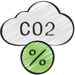 emisja dwutlenku węgla ikona