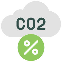 Carbon emission icon