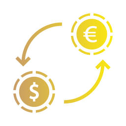 cambio di valuta icona