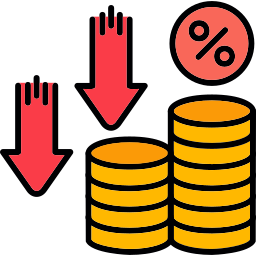 deflación icono