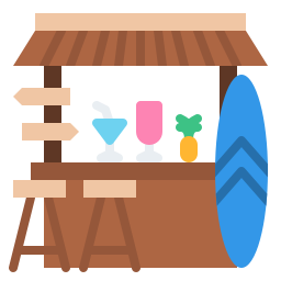 Пляжный бар иконка