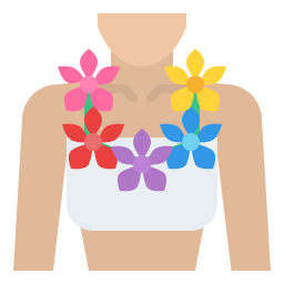 Flower necklace icon