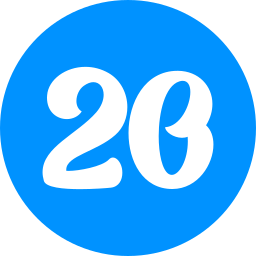 número 20 icono