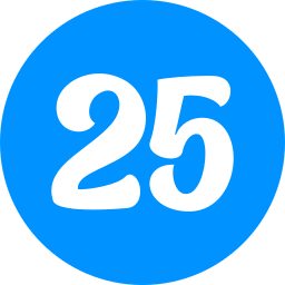 número 25 icono