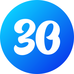 número 30 icono