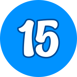 número 15 icono