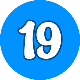 número 19 icono