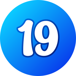 Number 19 icon