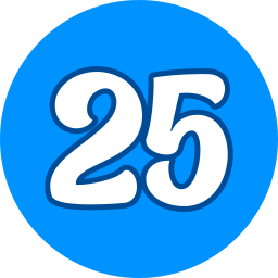 Number 25 icon