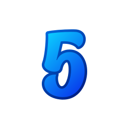 número 5 icono