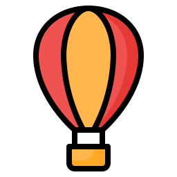 Hot air balloon icon