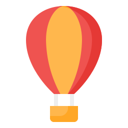 Hot air balloon icon