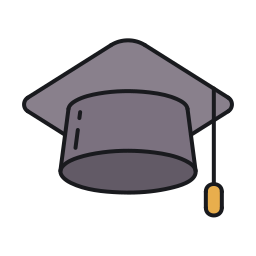 Выпускной шляпа иконка