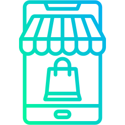 Mobile shopping icon