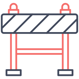 blocco stradale icona