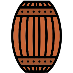 barril de madera icono