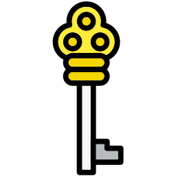 middeleeuwse sleutel icoon
