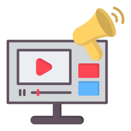 Video advertising icon