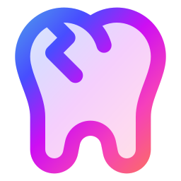 diente agrietado icono