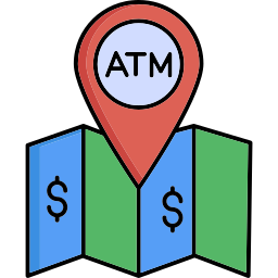 locatie van de bank icoon