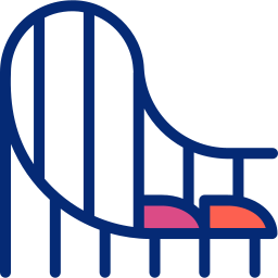 Roller coaster icon