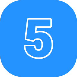 número 5 icono