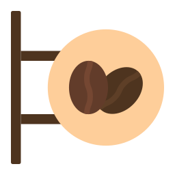 Coffee shop sign icon