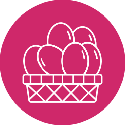 Eggs basket icon