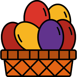 Eggs basket icon