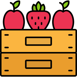 caja de frutas icono
