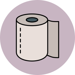 rouleau de papier toilette Icône