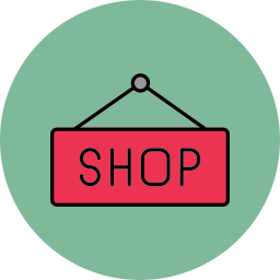 Shop sign icon