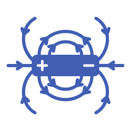 campo magnetico icona