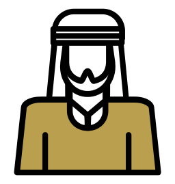 uomo arabo icona