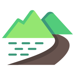 Mountain road icon