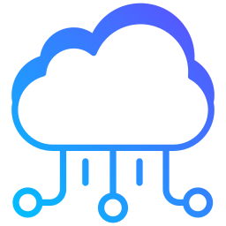 tecnología en la nube icono