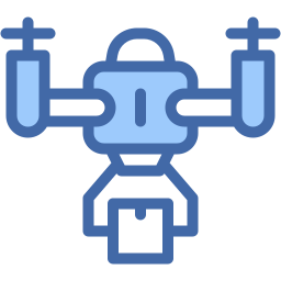 Drone delivery icon