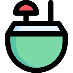 Coconut drink icon