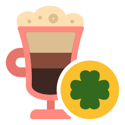 caffé irlandese icona