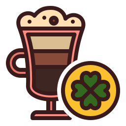 café irlandés icono