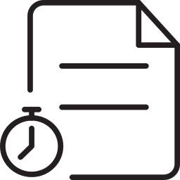 Document stopwatch icon