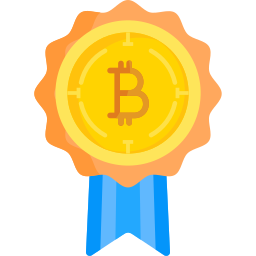 Bitcoin gold medal icon