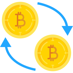 troca de bitcoin Ícone
