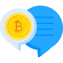 Bitcoin bubble icon