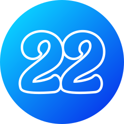 Number 22 icon