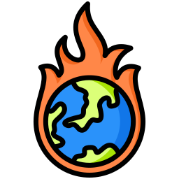 Global warming icon