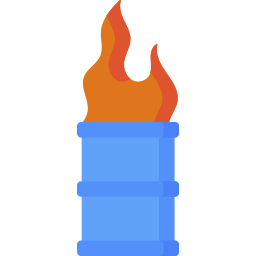 incendio de basurero icono