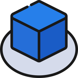 cubo 3d icona